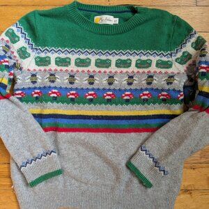 Mini Boden garden friends fair isle sweater